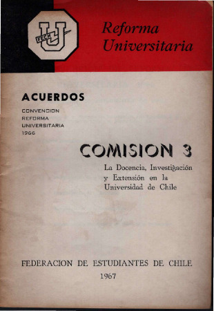 Convención Reforma Universitaria Acuerdos Comisión 3