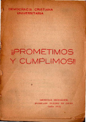 Democracia Cristiana Universitaria: ¡¡Prometimos y cumplimos!!