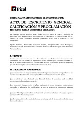 Acta de escrutinio 2026
