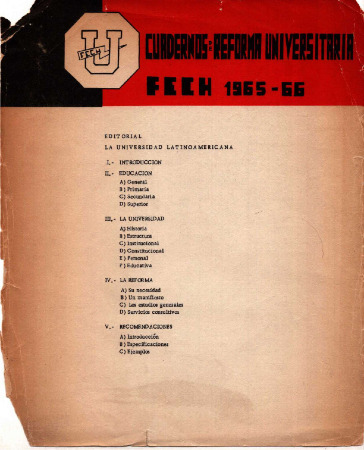 1er Cuaderno Reforma Universitaria FECH 1965-1966
