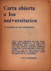 Carta abierta a los universitarios: la palabra de los comunistas.