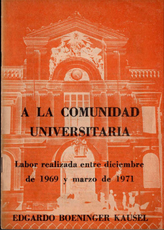 Labor realizada entre diciembre de 1969 y marzo de 1971 - Edgardo Boeninger