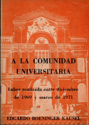 Labor realizada entre diciembre de 1969 y marzo de 1971 - Edgardo Boeninger
