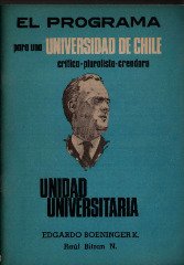 El programa para una Universidad de Chile crítica-pluralista-creadora