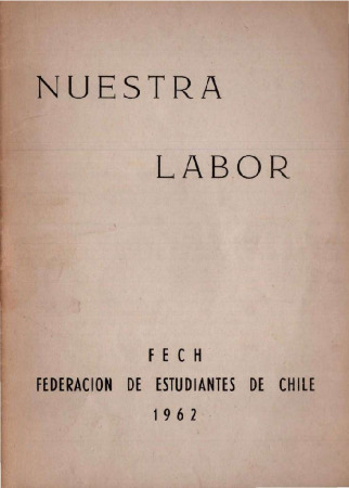Nuestra Labor. FECh 1962.