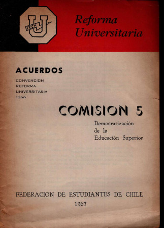 Convención Reforma Universitaria Acuerdos Comisión 5
