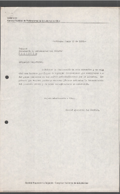 Carta de la CONFECH a la Federación de Estudiantes del Ecuador