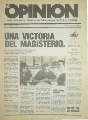 La Opinión, N°4. Asociación Gremial de Educadores de Chile, AGECH.