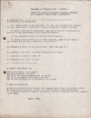 Documento de Trabajo. Comité de DDHH. 
