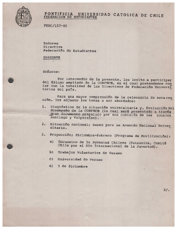 Invitación a Ampliado CONFECH