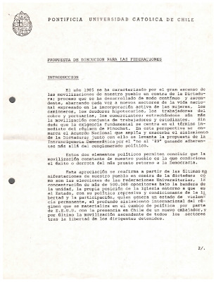Propuesta de discusión para las federaciones