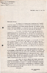 Carta del Zonal Metropolitano a la FECH por los Trabajos Voluntarios CONFECH 1986