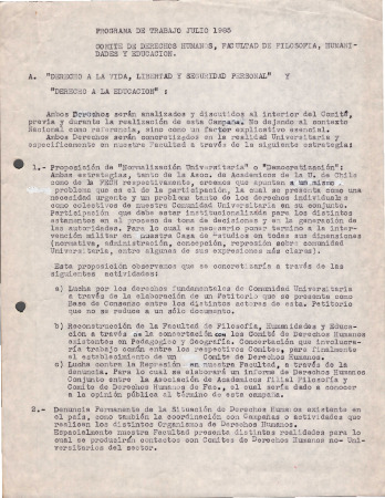 Documento de Trabajo. Comité de DDHH