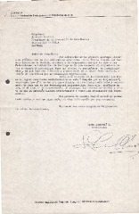 Carta de la CONFECH a Humberto Burotto por el alojamiento de dirigentes universitarios