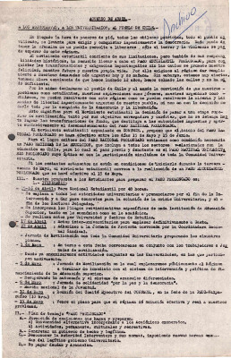 Acuerdo de abril a los estudiantes, a los universitarios, al pueblo de Chile