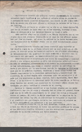 Declaración pública de la CONFECH sobre el asesinado de Mario Martínez
