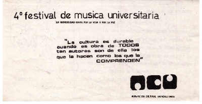 Jornadas del 4to Festival de Música Universitaria 