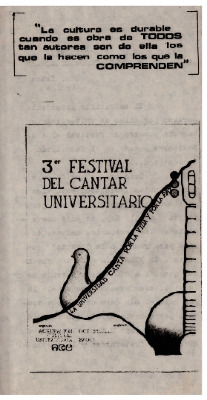 Programa 3er Festival del Cantar  Univeristario Sede Antumapu