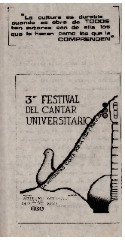 Programa 3er Festival del Cantar  Univeristario Sede Antumapu