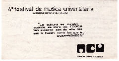 Jornadas del 4to Festival de Música Universitaria