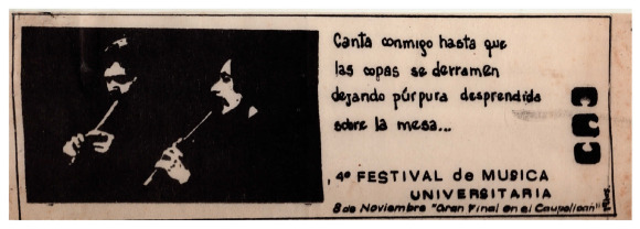 Afiche 4to Festival de Música Universitaria 