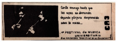 Afiche 4to Festival de Música Universitaria 