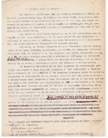  "Palabras para el hombre"