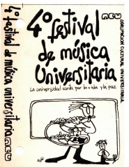 Portada de cassette del 4to Festival de Música Universitaria