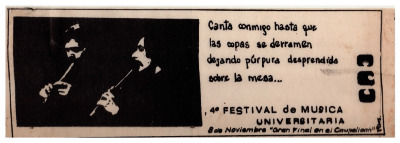 Afiche 4to Festival de Música Universitaria 