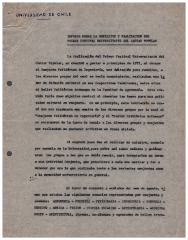Informe sobre gestación y realización del Primer Festival Universitario del Canto Popular