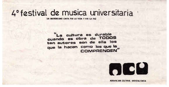 Jornadas del 4to Festival de Música Universitaria