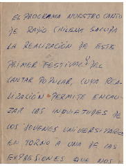 Saludo del programa Nuestro Canto 