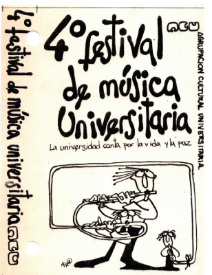 Portada de cassette del 4to Festival de Música Universitaria 