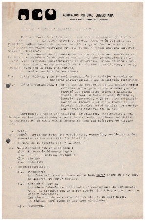 Primera muestra universitaria de plástica