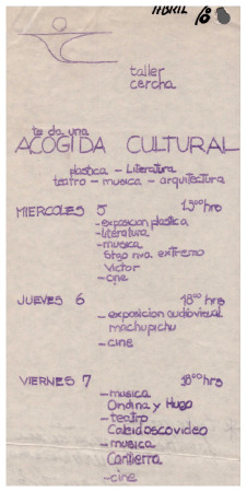 Taller Cercha te da una acogida cultural