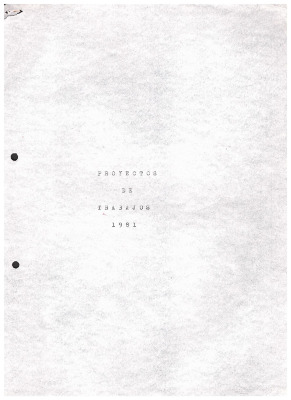Proyectos de trabajos 1981