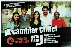 Lista "¡A cambiar Chile!" Izquierda Estudiantil Vota Lista J