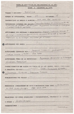 Pautas de evaluación de los talleres de la ACU