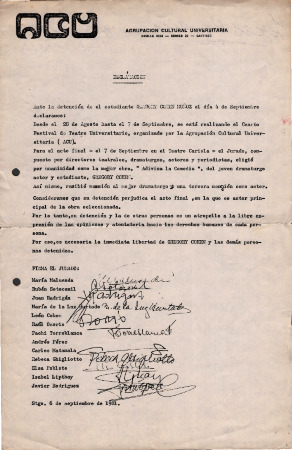 Declaración por detención de Gregory Cohen