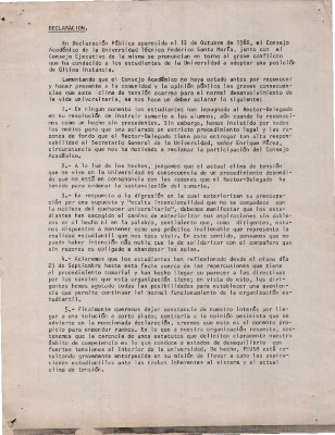 Declaración FEUSM