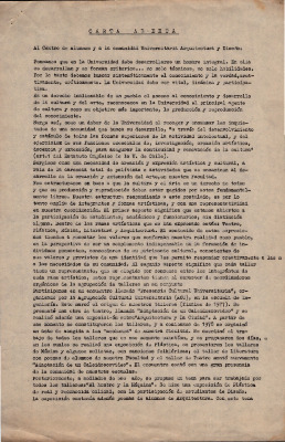 Carta abierta del Taller Cercha