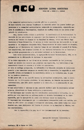 A la comunidad universitaria y opinión pública en general