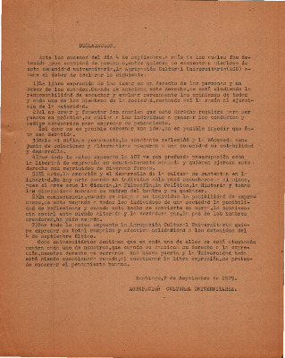 Declaración en favor de los detenidos