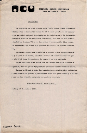 Declaración de solidaridad