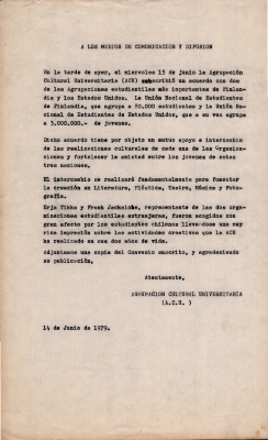 A los medios de comunicación y difusión
