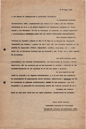 A los medios de comunicación e institutos culturales