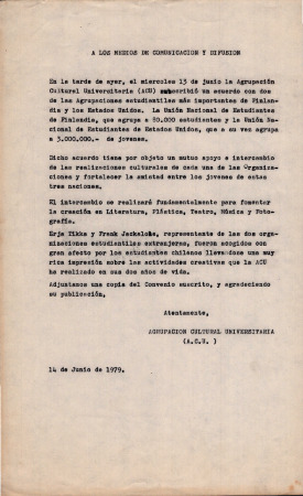 A los medios de comunicación y difusión