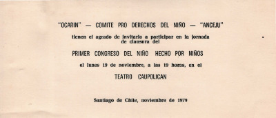 Primer congreso del niño hecho por niños