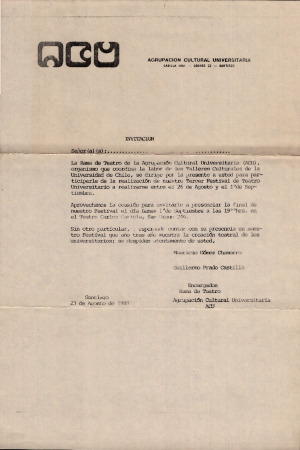 Invitación Rama de Teatro