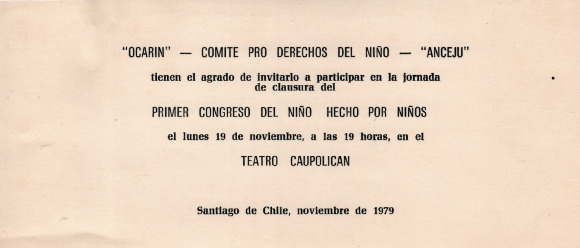 Primer congreso del niño hecho por niños